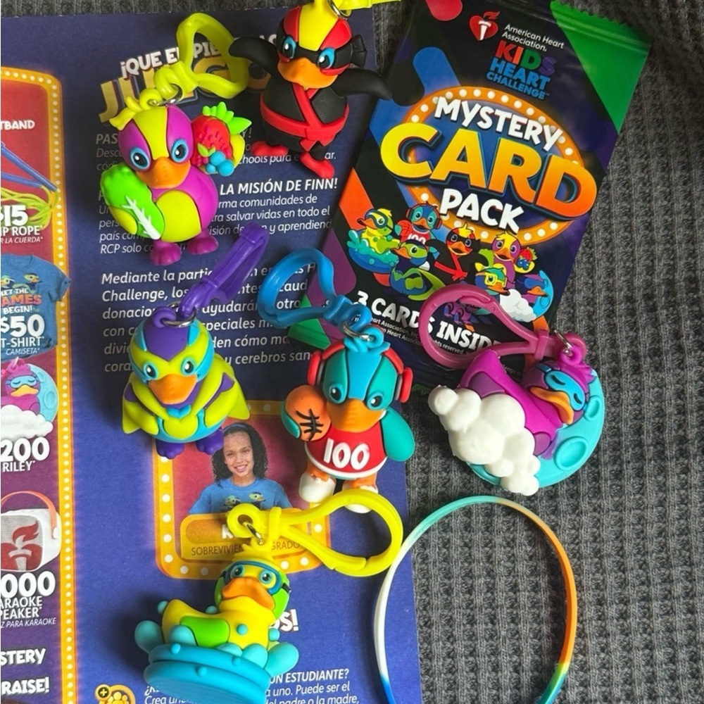 Kids heart challenge set keychains